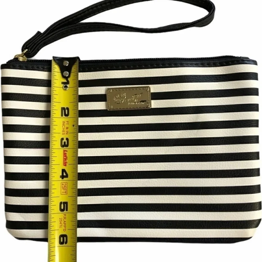 Betsey Johnson Luv Betsey Striped Wristlet